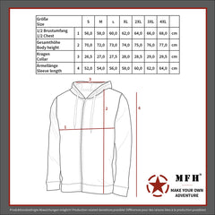 Kapuzen Sweatshirt-Jacke