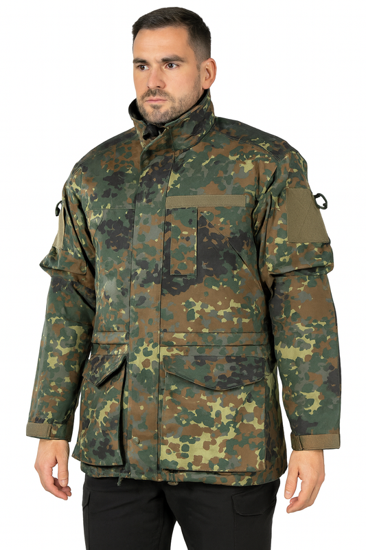BW Kampfjacke, Einsatz/Übung, lang, flecktarn