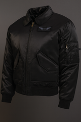 US CWU Pilotenjacke, schwarz, schwere Ausführung