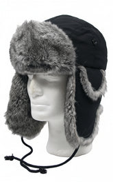 Fellmütze,, mit grauem