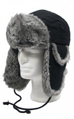 Fellmütze,, mit grauem