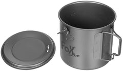 Topf, Titan, klein, mit Deckel, Klappgriffe, ca. 1,1 l