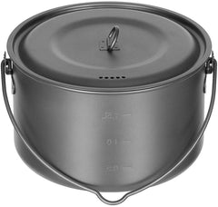 Topf, Titan, groß, mit Deckel, ca. 1,95 l
