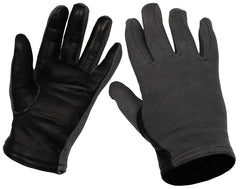 Belg. Fingerhandschuhe, Pilot, Lederbesatz, neuw.