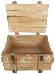 Pol. Holzkiste, gebr., Beschläge, Gr. 75 x 58 x 41 cm