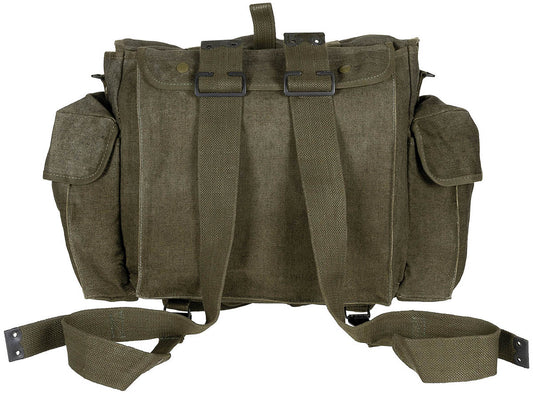 Belg. Rucksack, "Kongo", Canvas, oliv, gebr.