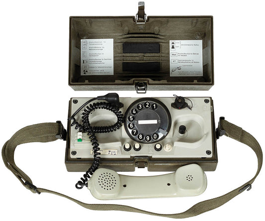 BW Feldtelefon, "Krone WF", im Koffer, gebr.