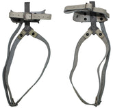 Brit. Steigeisen, Paar, Lederbänder, DECO, gebr,