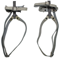 Brit. Steigeisen, Paar, Lederbänder, DECO, gebr,