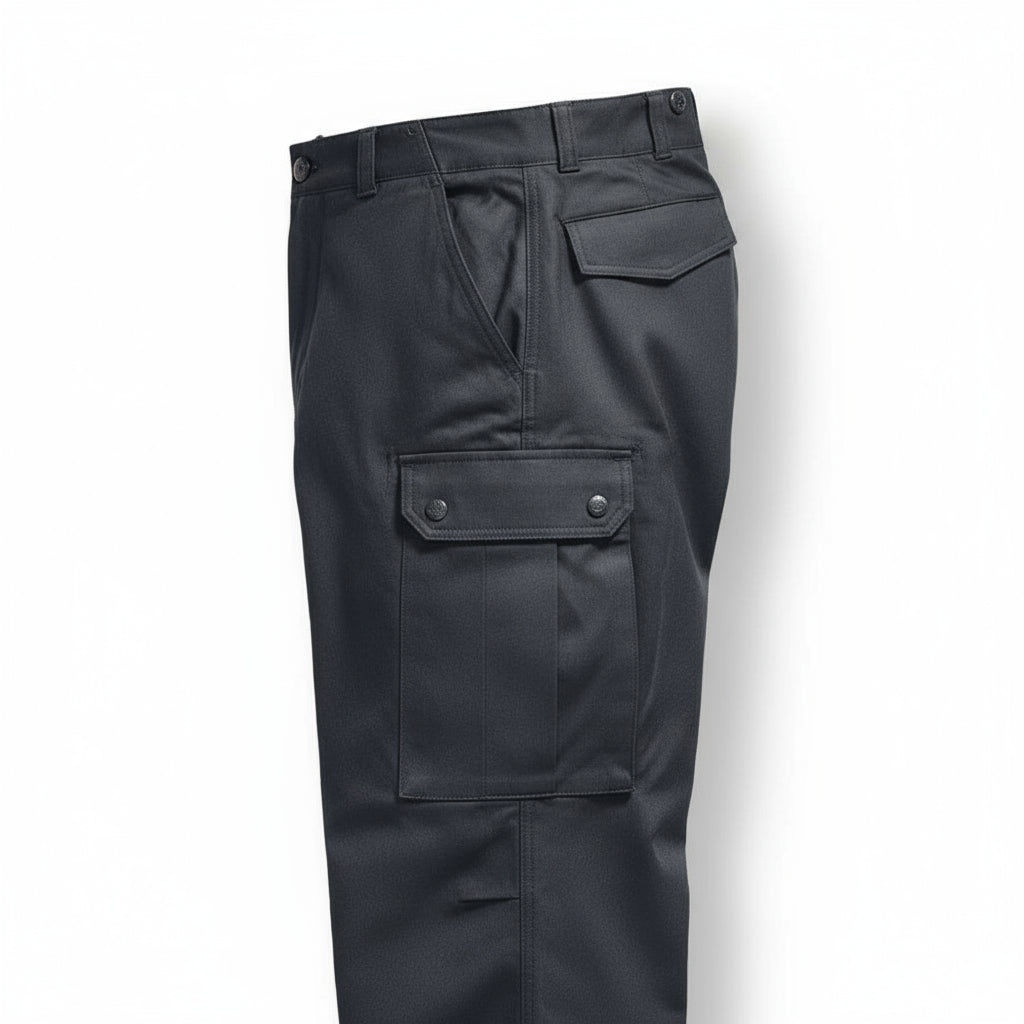 Feldhose Moleskin mit Reißverschluss und Druckknöpfen Leo Köhler 22 (32/30) Schwarz