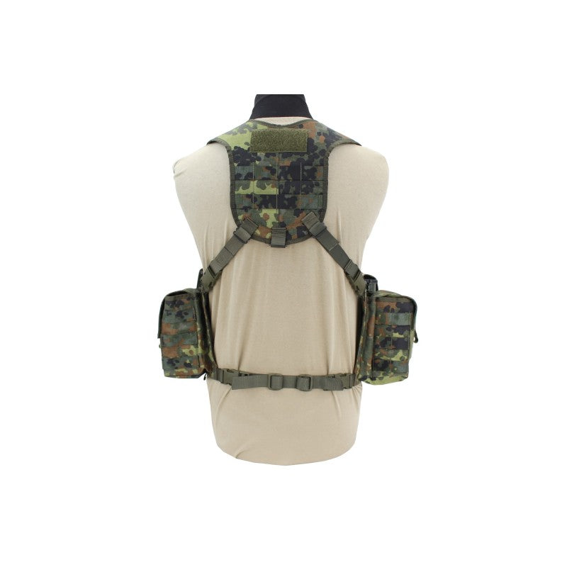 Nonmodularer Split Front Chest Rig - Flecktarn
