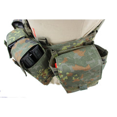 Nonmodularer Split Front Chest Rig - Flecktarn