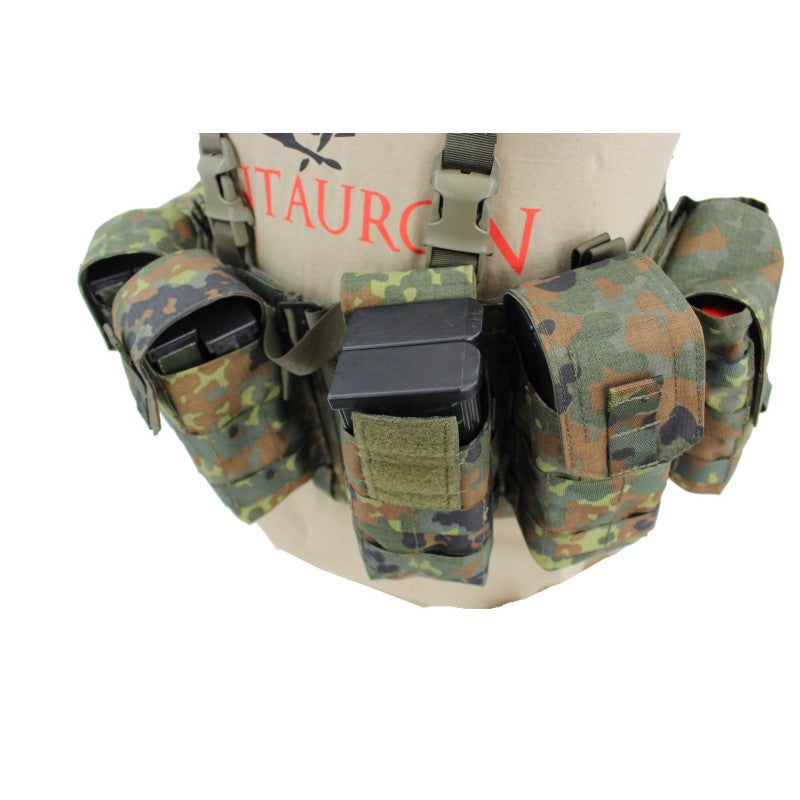 Nonmodularer Split Front Chest Rig - Flecktarn