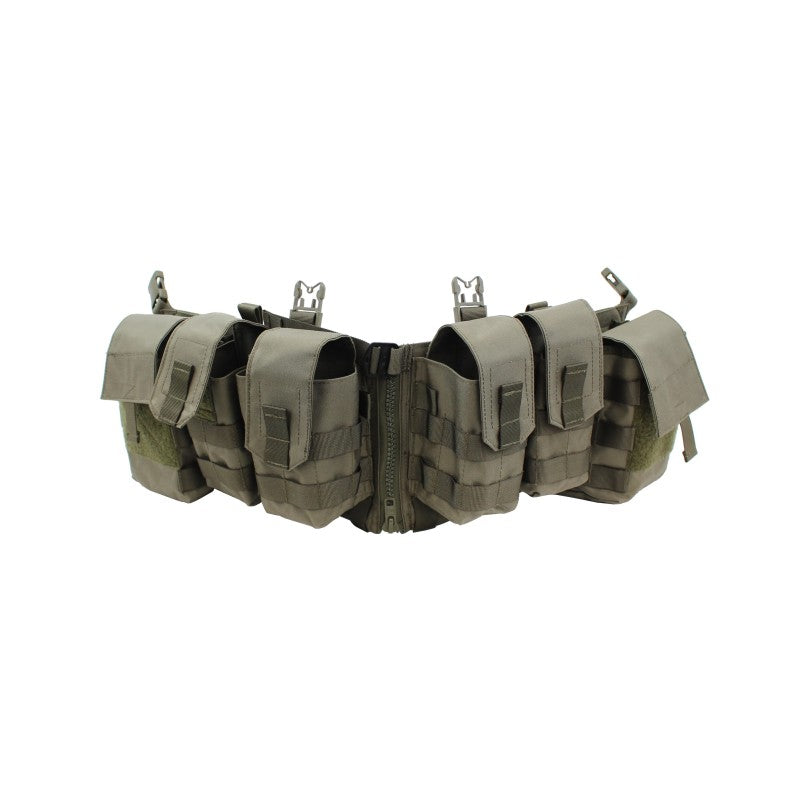 Nonmodularer Split Front Chest Rig - Steingrau-oliv