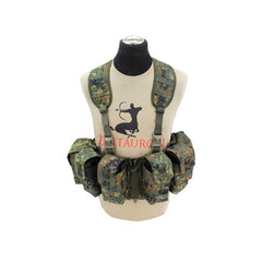 Nonmodularer Split Front Chest Rig - Flecktarn