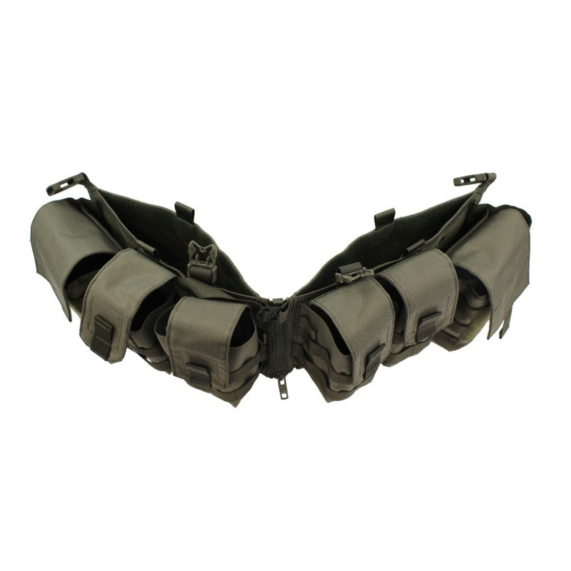 Nonmodularer Split Front Chest Rig - Steingrau-oliv