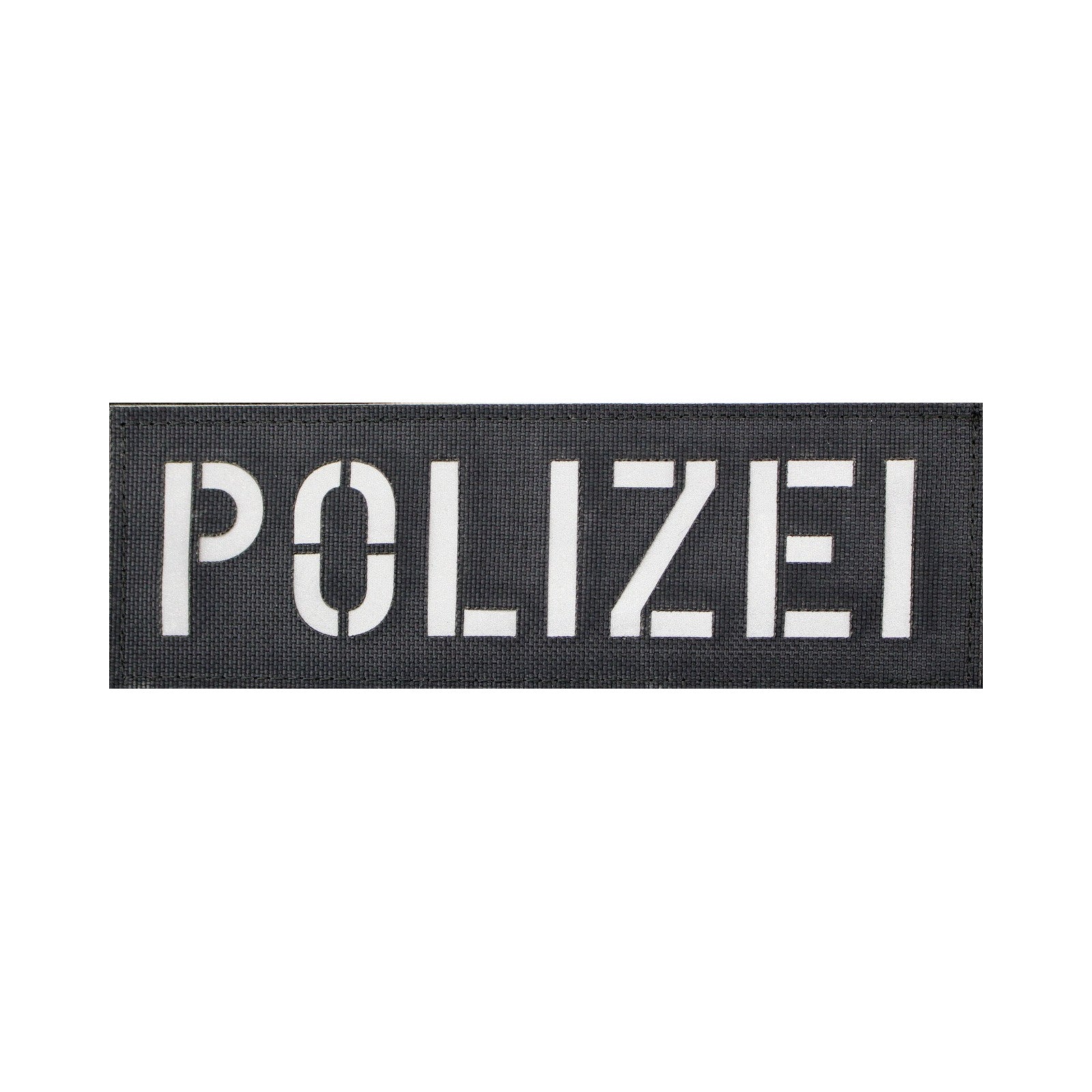 Polizei Patch groß  Zentauron Groß Schwarz - Silber Reflex 