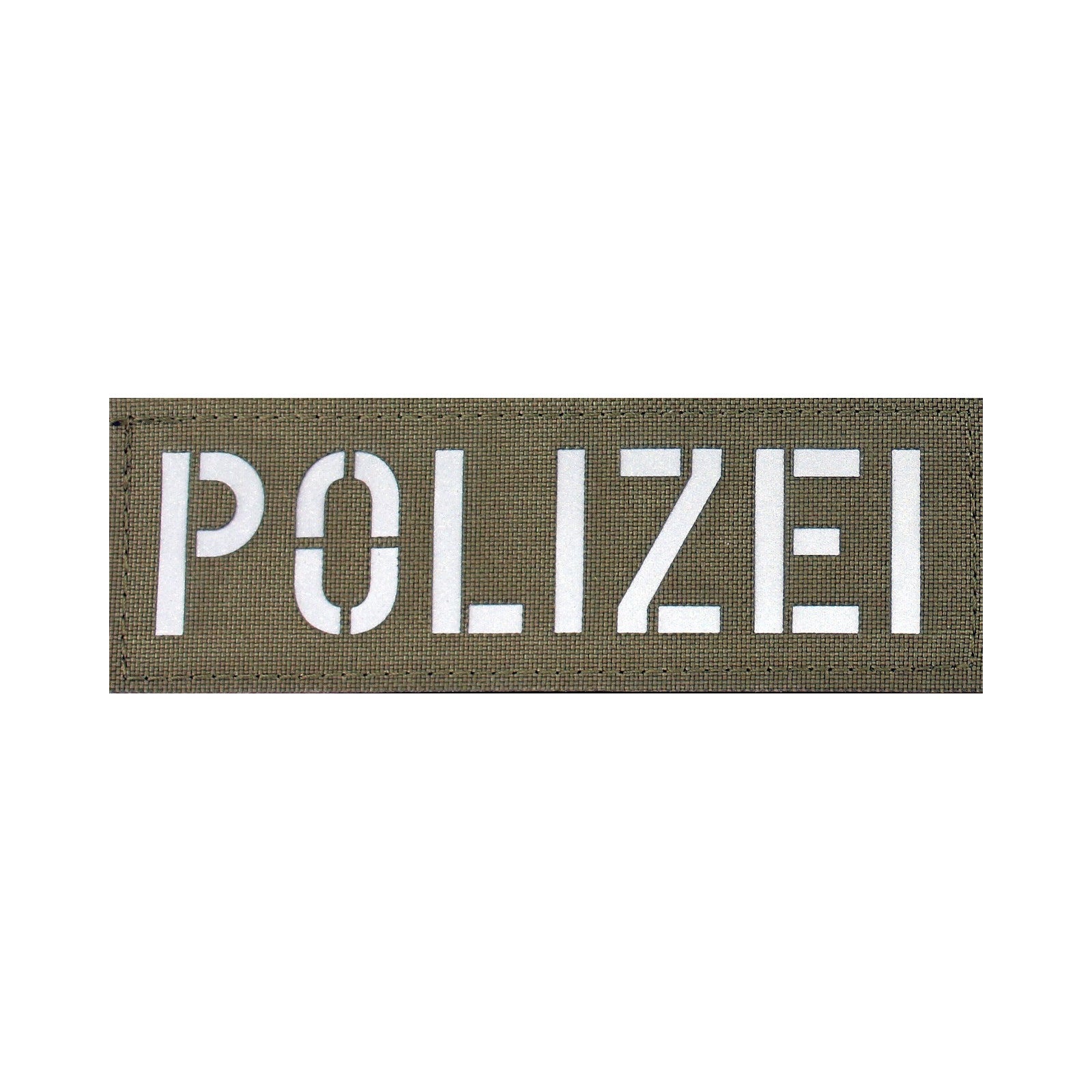 Polizei Patch groß  Zentauron Groß BW Oliv - Silber Reflex 