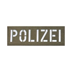 Polizei Patch groß  Zentauron Groß BW Oliv - Silber Reflex 