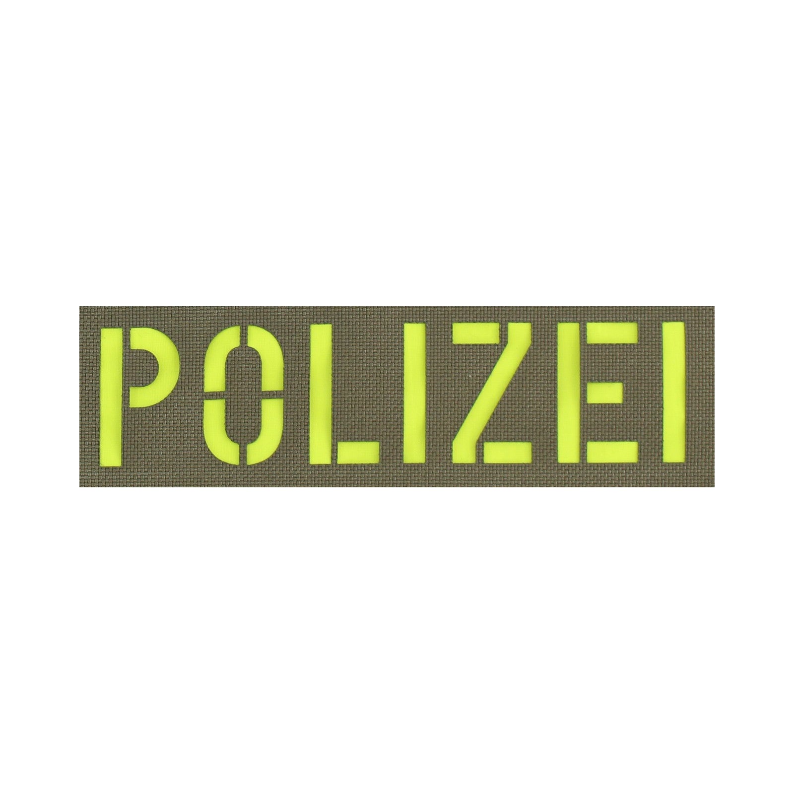 Polizei Patch groß  Zentauron Groß BW Oliv - Gelb 