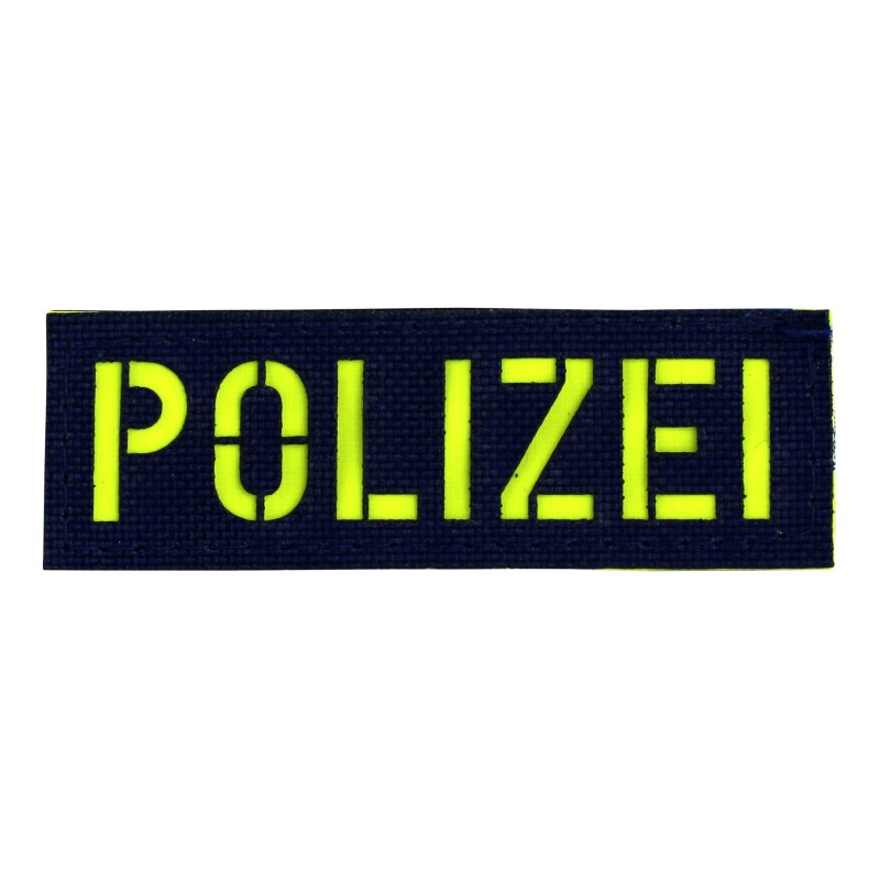 Polizei Patch klein - Dunkelblau - Gelb
