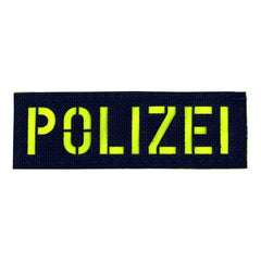 Polizei Patch klein - Dunkelblau - Gelb