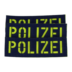 Polizei Patch klein - Dunkelblau - Gelb