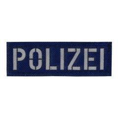 Polizei Patch klein - Dunkelblau - Silber Reflex