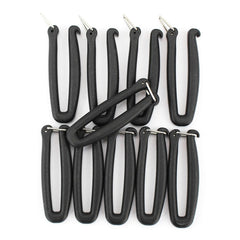 U-Clip Ausrüstungs Verbinder für Rucksack und Taschen 10er Set - Schwarz