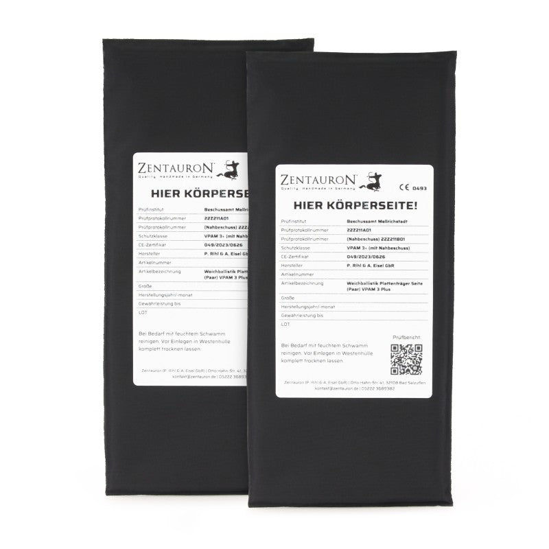 Weichballistik Plattenträger Seite (Paar) VPAM 3 Plus - Schwarz