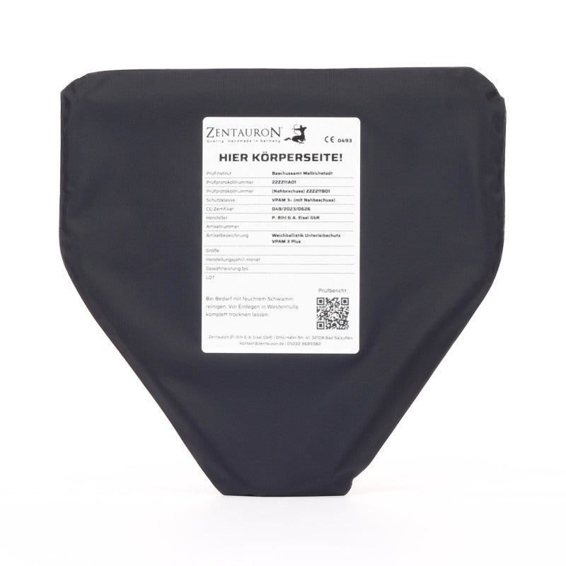 Weichballistik Unterleibschutz VPAM 3 Plus - Schwarz