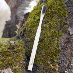 Bambus Zahnbürste mit Binchotan Borsten Zahnbürste bambobio Erwachsene