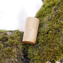 Zahnseide aus Holzkohle mit Bambusbox Zahnseide bambobio