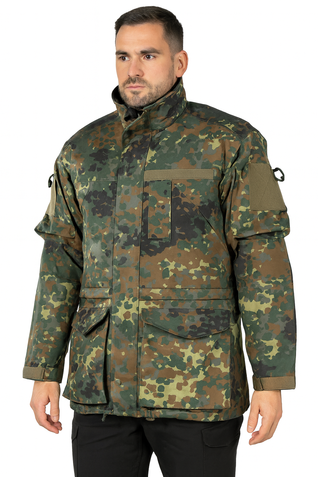 BW Kampfjacke, Einsatz/Übung, lang, flecktarn