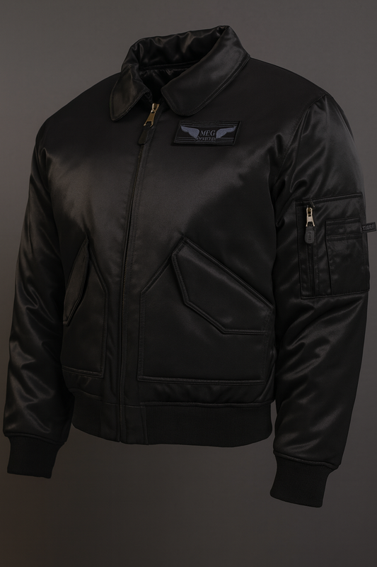 US CWU Pilotenjacke, schwarz, schwere Ausführung