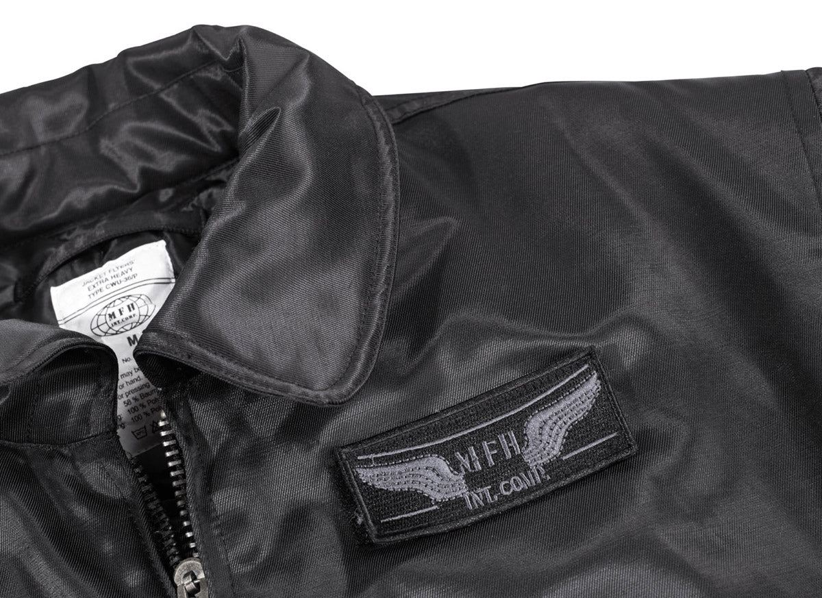 US CWU Pilotenjacke, schwarz, schwere Ausführung