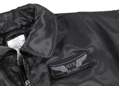 US CWU Pilotenjacke, schwarz, schwere Ausführung