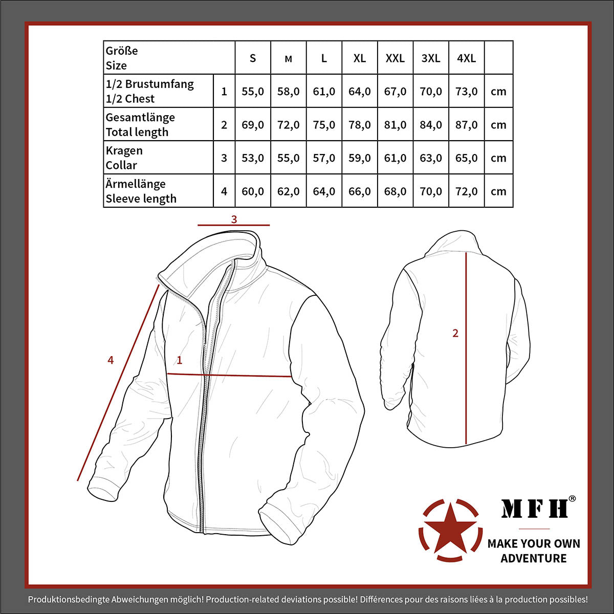 Fleece-Jacke, "Combat"