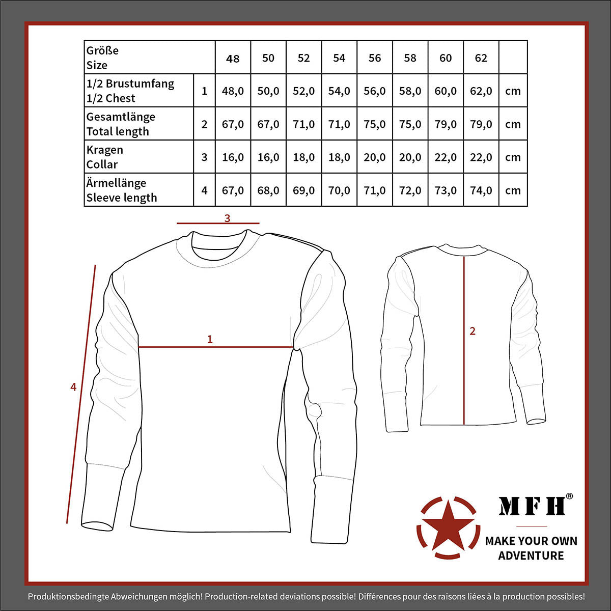 BW Pullover, mit Brusttasche