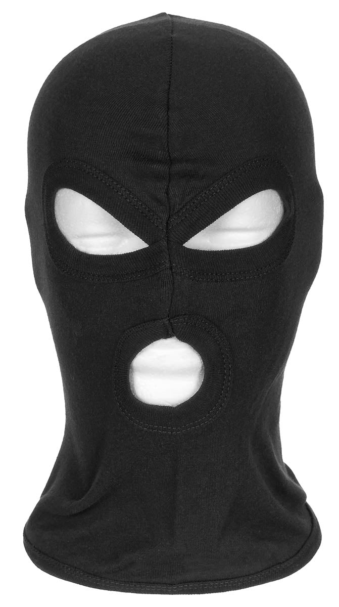 Balaclava, 3-Loch, dünn, 100 % Baumwolle
