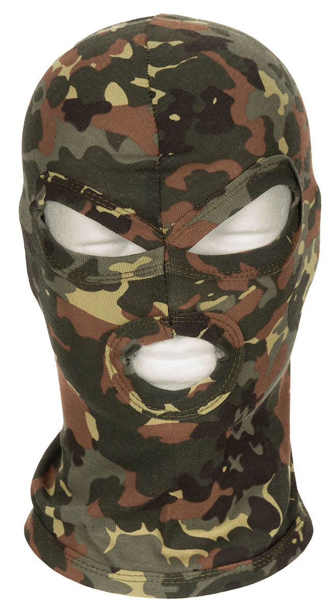 Balaclava, 3-Loch, dünn, 100 % Baumwolle