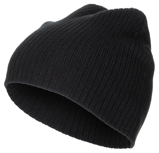 Strickmütze, "Beanie", Rip, extra kurz