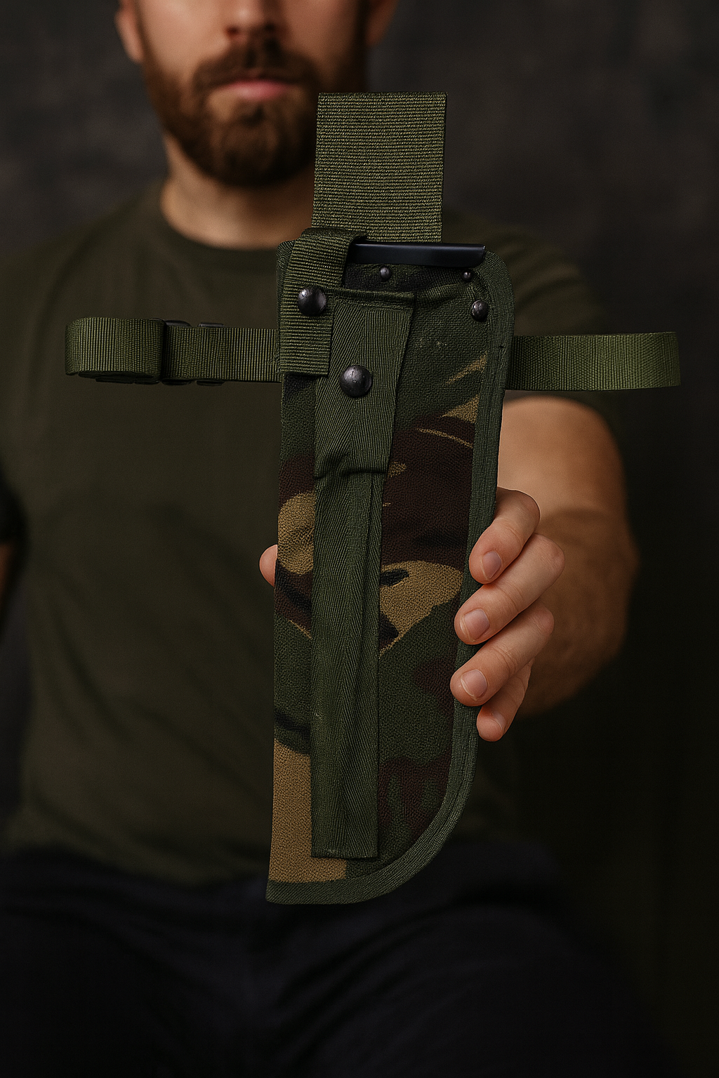 Brit. Scheide für Machete, DPM tarn, gebr.