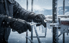 Lederhandschuhe aus Rindsleder mit Quarzsandfüllung