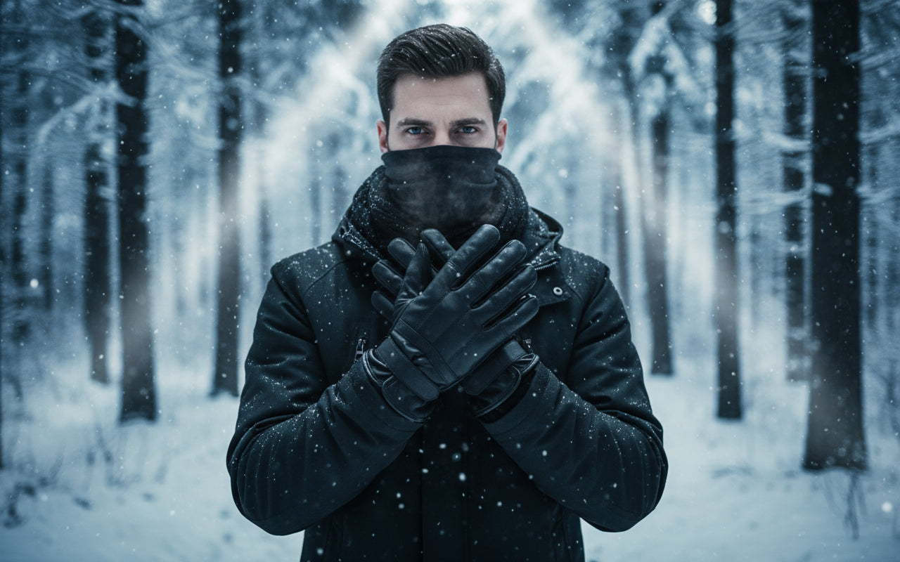 Lederhandschuhe aus Rindsleder mit Quarzsandfüllung