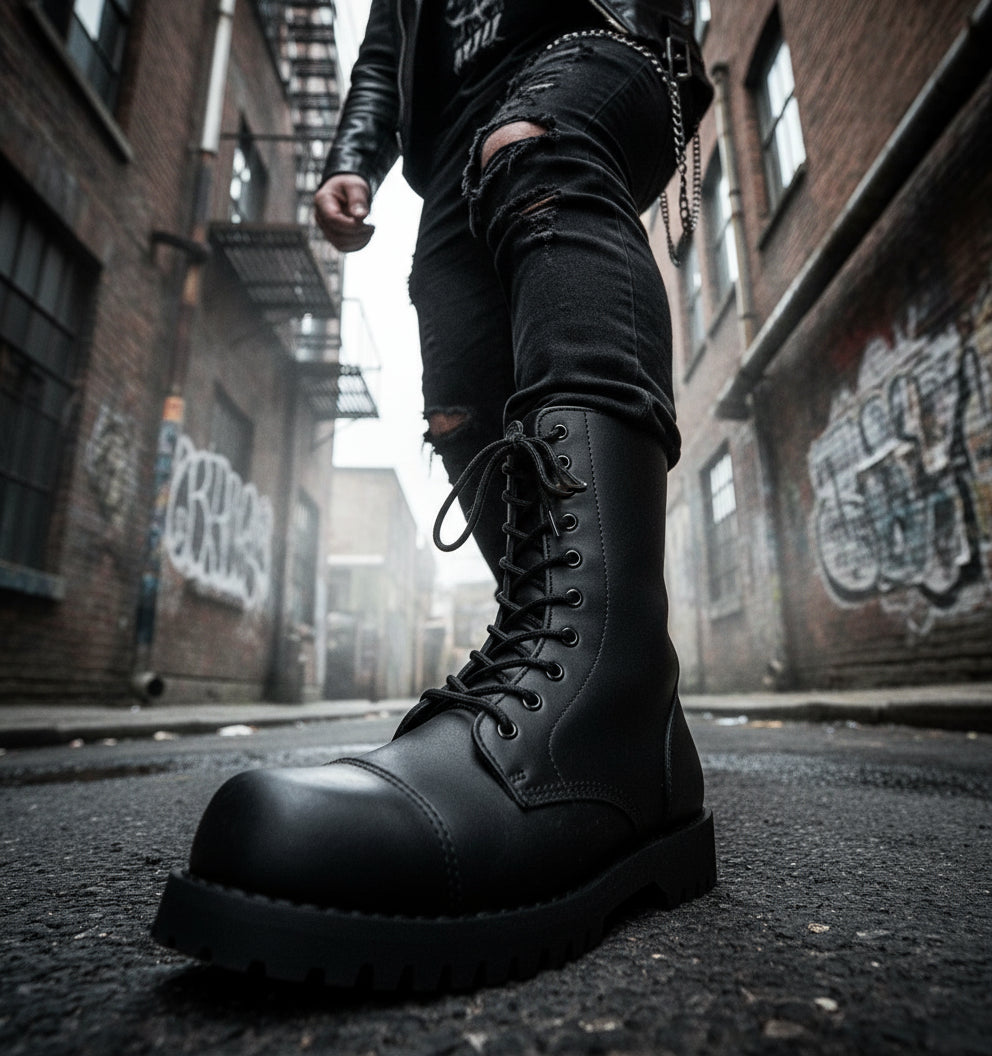 Stiefel, 10-Loch,"Pure Trash"