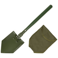 Klappspaten, Holzstiel 2-teilig, oliv
