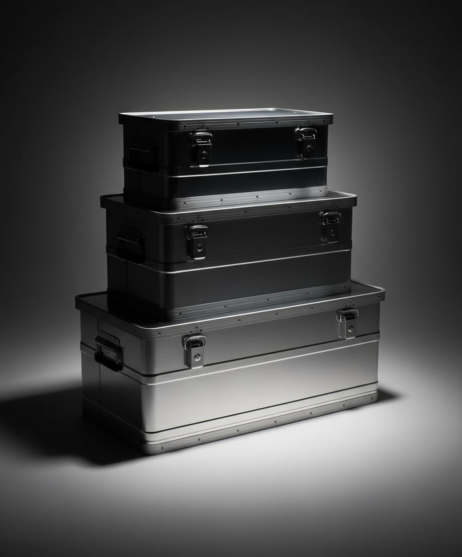 Transportkisten, Alu, 3er Set