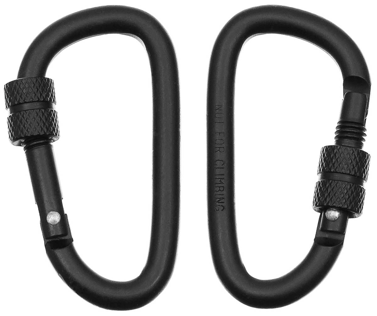 Karabiner, Schraubverschluss, D 6mm x 6cm, 2er Pack