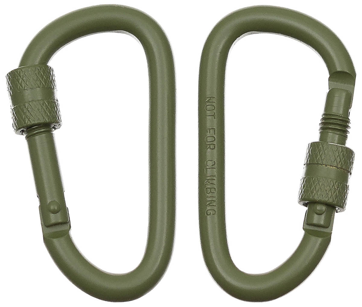 Karabiner, Schraubverschluss, D 6mm x 6cm, 2er Pack